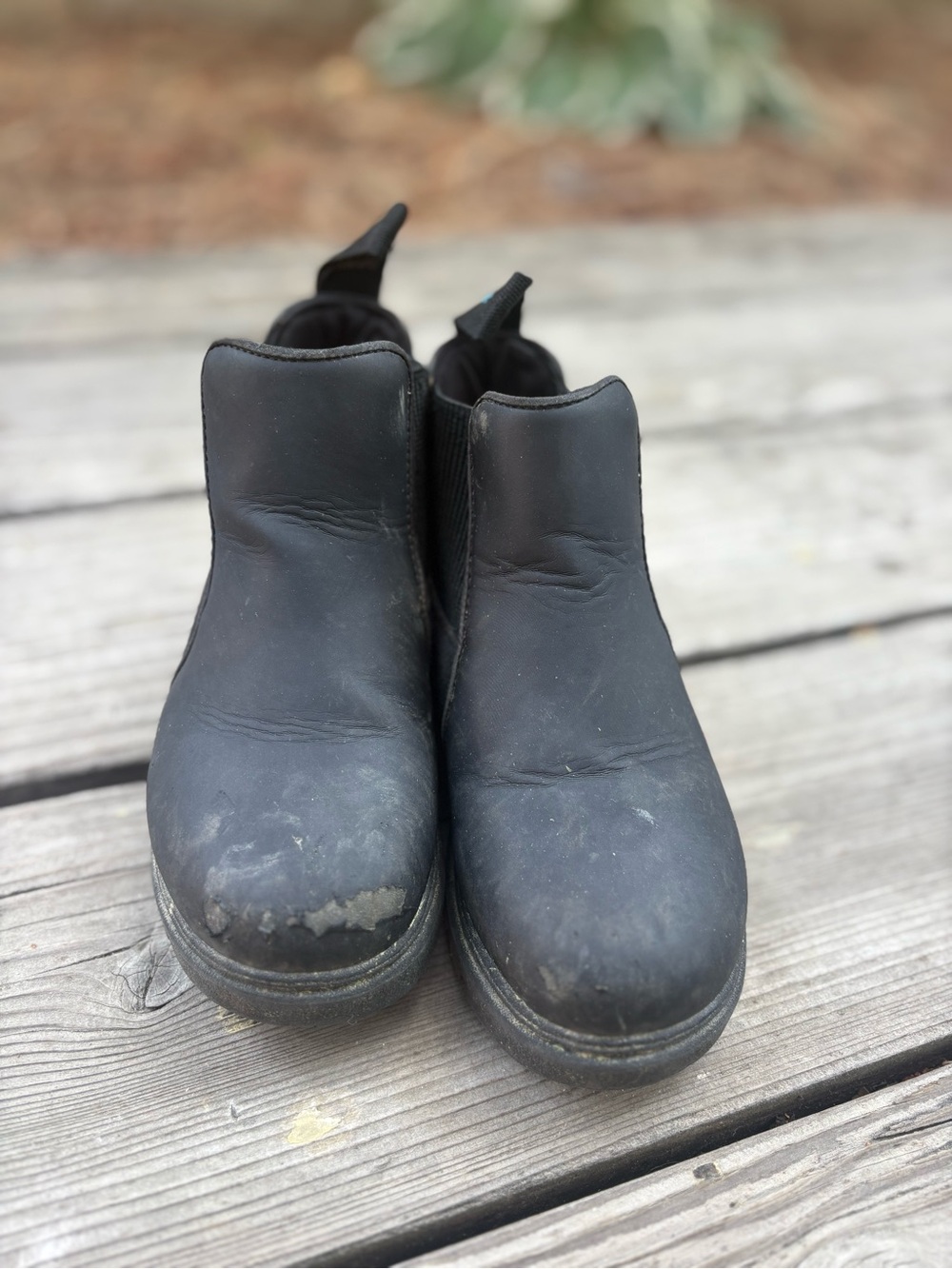 ToddlerBlack Slip-On Chelsea Work Boots